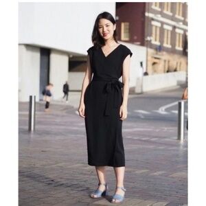 Everlane Black Wrap Dress